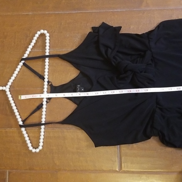 1 State Womens Tie Front Black Jumpsuit - Picture 7 of 13